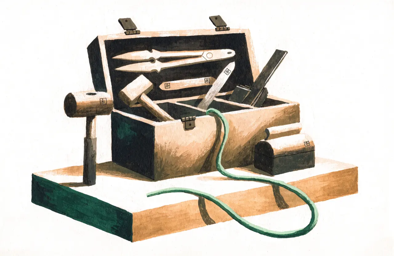 Gouache-Illustration: Open Source first